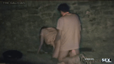 Spanish Teens sneak off to cobblestone wall